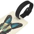 thumbnail image 3 of Hirioo Blue Black Butterfly Art for Luggage ID Tag with Adjustable Strap Travel Baggage Bag Tags Suitcase Identify Labels for Women Men, 3 of 7