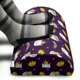 thumbnail image 3 of Crown Foot Rest, Themed Caticorn Kitten Faces in Rainbow Hair Along Meow Wording, Non-Slip Backing Adjustable Ergonomic Memory Foam Leg Support for Office, Dark Purple Multicolor, by Ambesonne, 3 of 5