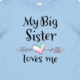 thumbnail image 4 of Inktastic My Big Sister Loves Me Heart Boys or Girls Baby T-Shirt, 4 of 5