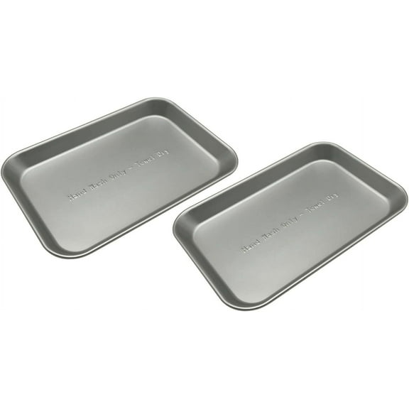 JDS Toy Store 2-Pack Premium Aluminum Baking Tray For Easy Bake Oven, Measures 6" x 4" x 0.5"