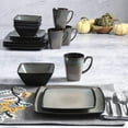 thumbnail image 5 of Gibson Elite 16 Piece Glazed Square Dinnerware Set with Plates, Bowls, and Mugs, 5 of 6