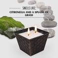 thumbnail image 6 of Giphtpoeet 2 Pack Citronella Candles Outdoor Large 28oz 2 Wicks Lemongrass Scented Soy Wax Candle for Indoor Outside, 6 of 10