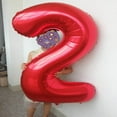 thumbnail image 5 of MesaSe Ballons Rouges 1 Ballons de 40 Pouces en Feuille pour Fête d'Anniversaire Décorations Fournitures Ballons Numériques en Hélium Mylar (Numéro Rouge 1), 5 of 5