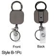 thumbnail image 1 of Retractable Badge Reel Metal Key Ring Clip Extendable ID Card Holder for Office School and Events, 1 of 7