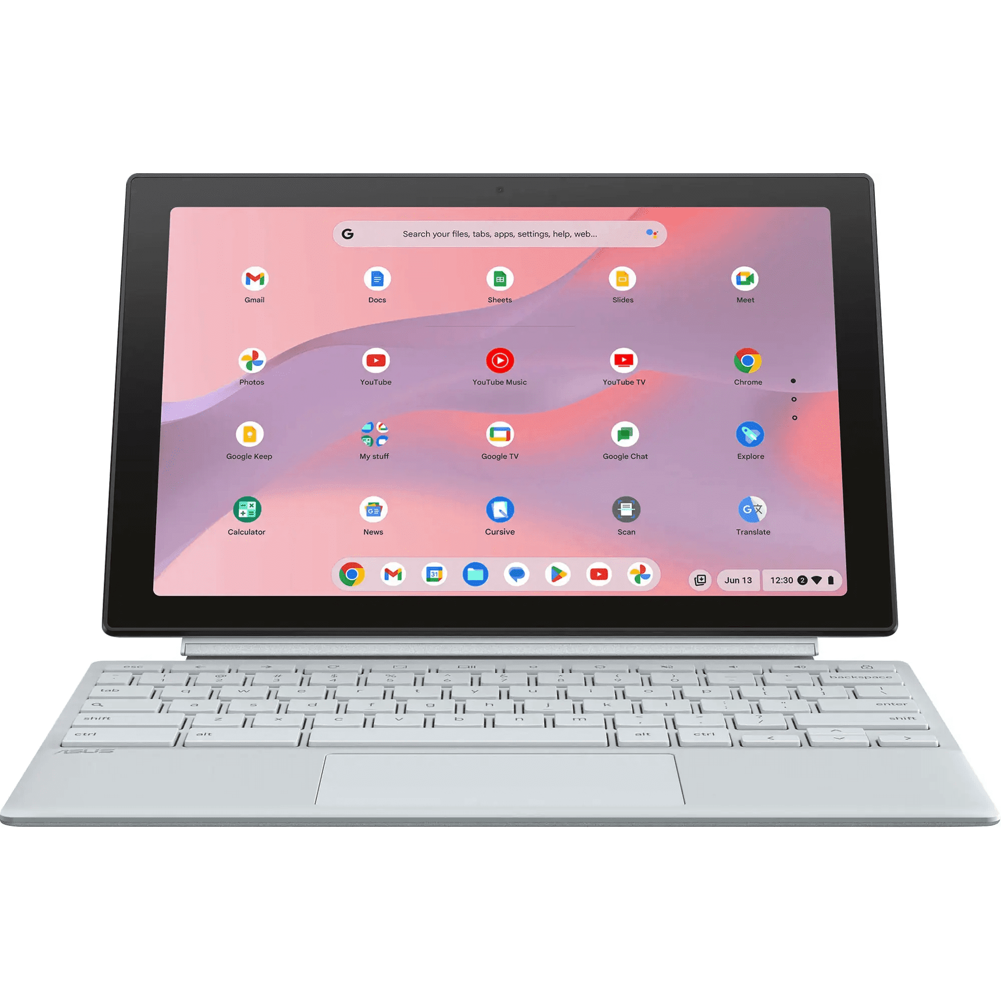 Asus Chromebook 10.5" WUXGA 2-in-1 Laptop MediaTek Kompanio 520 8GB RAM 128GB SSD Chrome OS, Silver