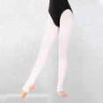 thumbnail image 2 of CPNG Girls Stirrup Tights Dance Socks Solid Color Thin Pantyhose 60D Stepping Pantyhose Dance Socks Ballet Tights(White,10-14 Years), 2 of 9