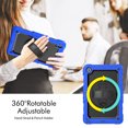 thumbnail image 2 of For Lenovo Tab TB-311XU/K10C TB-311FU Case 10.1 inch, 360 Rotating Shockproof Cover with Stand, Screen Protector, Shoulder Strap, Blue, 2 of 7