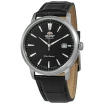 Orient Men's 22mm Black Leather Anniversary Wristwatch, RA-AC0F05B10B