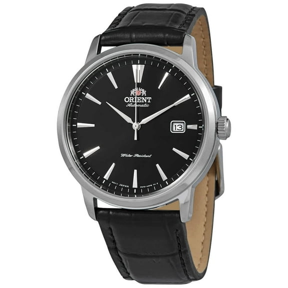 Orient Men's 22mm Black Leather Anniversary Wristwatch, RA-AC0F05B10B