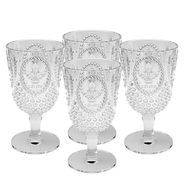 Elle Decor Acrylic Wine Goblets, Set of 4, 15Ounce, Unbreakable