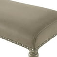 thumbnail image 5 of Birmingham Nailhead 8-Piece Table with Nail Head Bench and Arm Chair Dining Set, Driftwood, 5 of 22