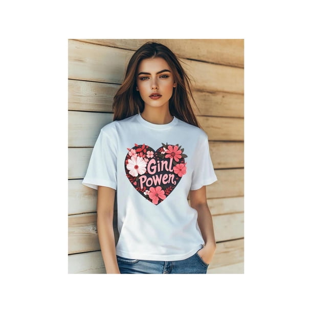 Camiseta informal de verano para mujer, con estampado de flores, manga corta, cuello redondo, estilo urbano y de ocio.