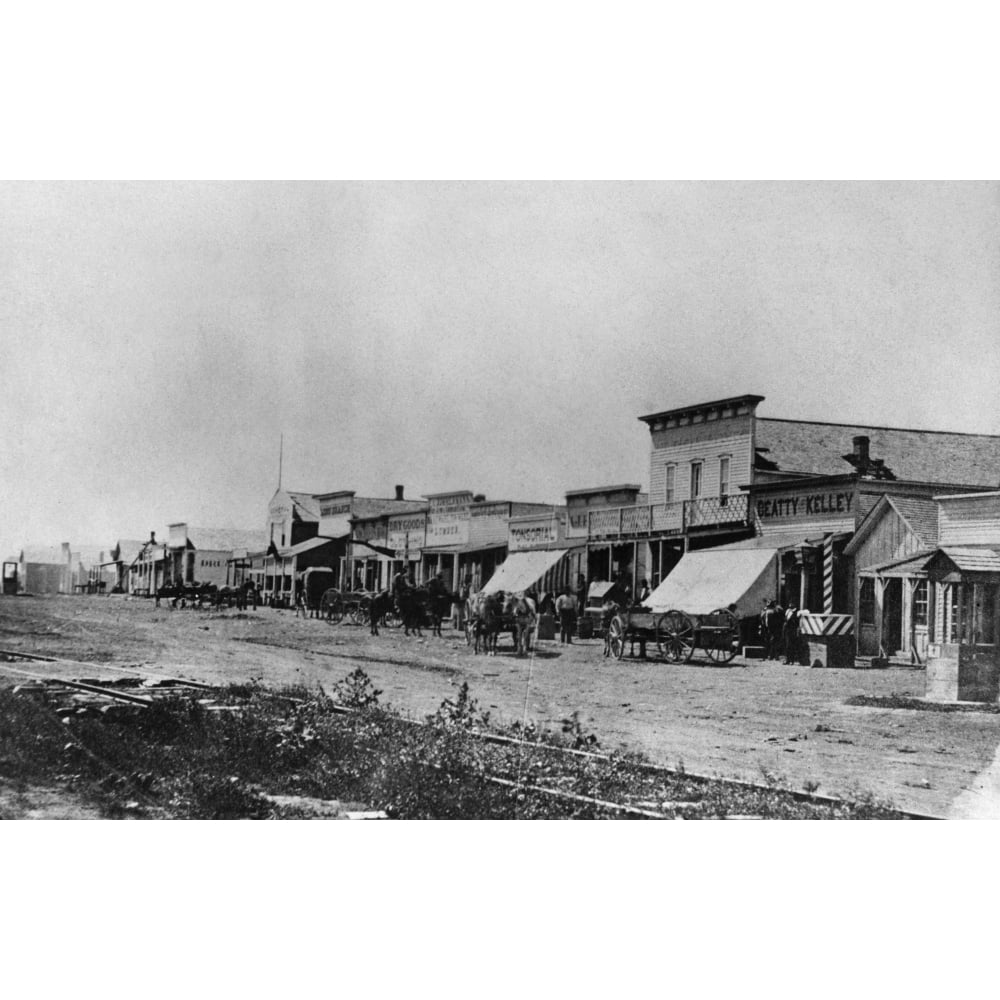 Kansas: Dodge City, 1878. /Nfront Street In Dodge City, Kansas ...