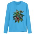 thumbnail image 4 of Pompotops T-shirt à Manches Longues Col Rond et Imprimé Femme Chemisier, 4 of 7