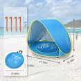 thumbnail image 7 of Kahopy Baby Beach Play Tent Portable Pop Up Tent in Yard Kids Indoor Play Tent Child Beach Camping Beach Tent Shade UV Protection Play Tent for Kids, 7 of 7