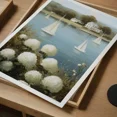 thumbnail image 4 of Grandmillennial Coastal Sailboat & Blue Hydrangea Wall Art | Preppy Cottagecore Beach, Matte Canvas Stretched, Posters for Room Bedroom Living Room Bathroom Wall Decor, Posters & Art Prints, Gift., 4 of 7