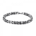 thumbnail image 1 of Men's Stainless Steel Square Byzantine Bracelet, 1 of 3