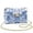 Blue Flower, variant on White Rose Womens Leather Crossbody Bag Durable Woman Shoulder Bag Handbags Casual Easy to Carry Purse Shoulder Bags with Chain Strap for Daily Life