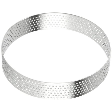 

5Pcs Circular Stainless Steel Tart Ring French Dessert Perforation Mold Mousse Fruit Pie Quiche Cake Cheese Baking Mould