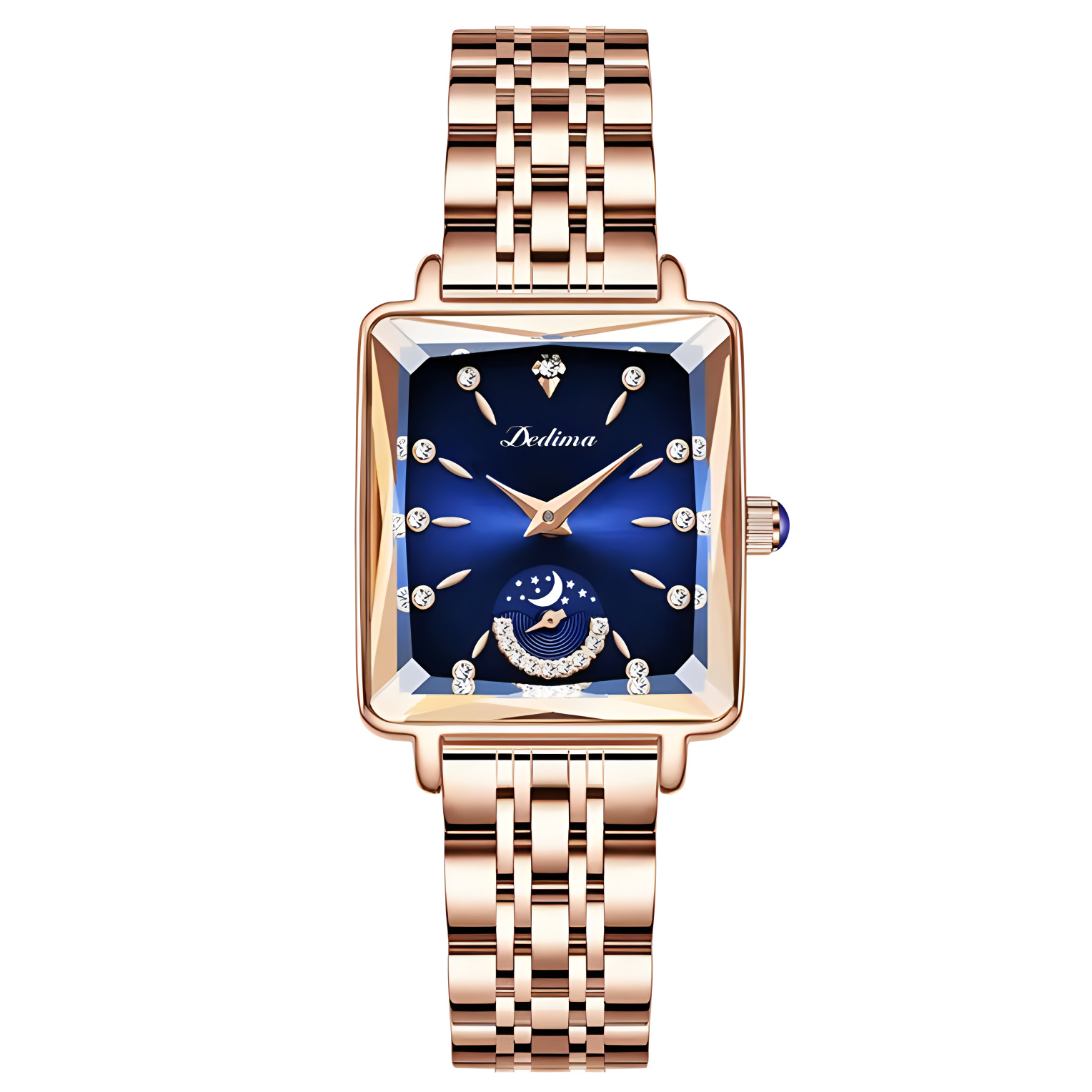 10k Yellow Gold Fine Jewelry Black 15x31mm Dial Rectangular Face Nugget Watch Designer 10K Yellow Gold Nugget watch Men Women Real Genuine  main image 2