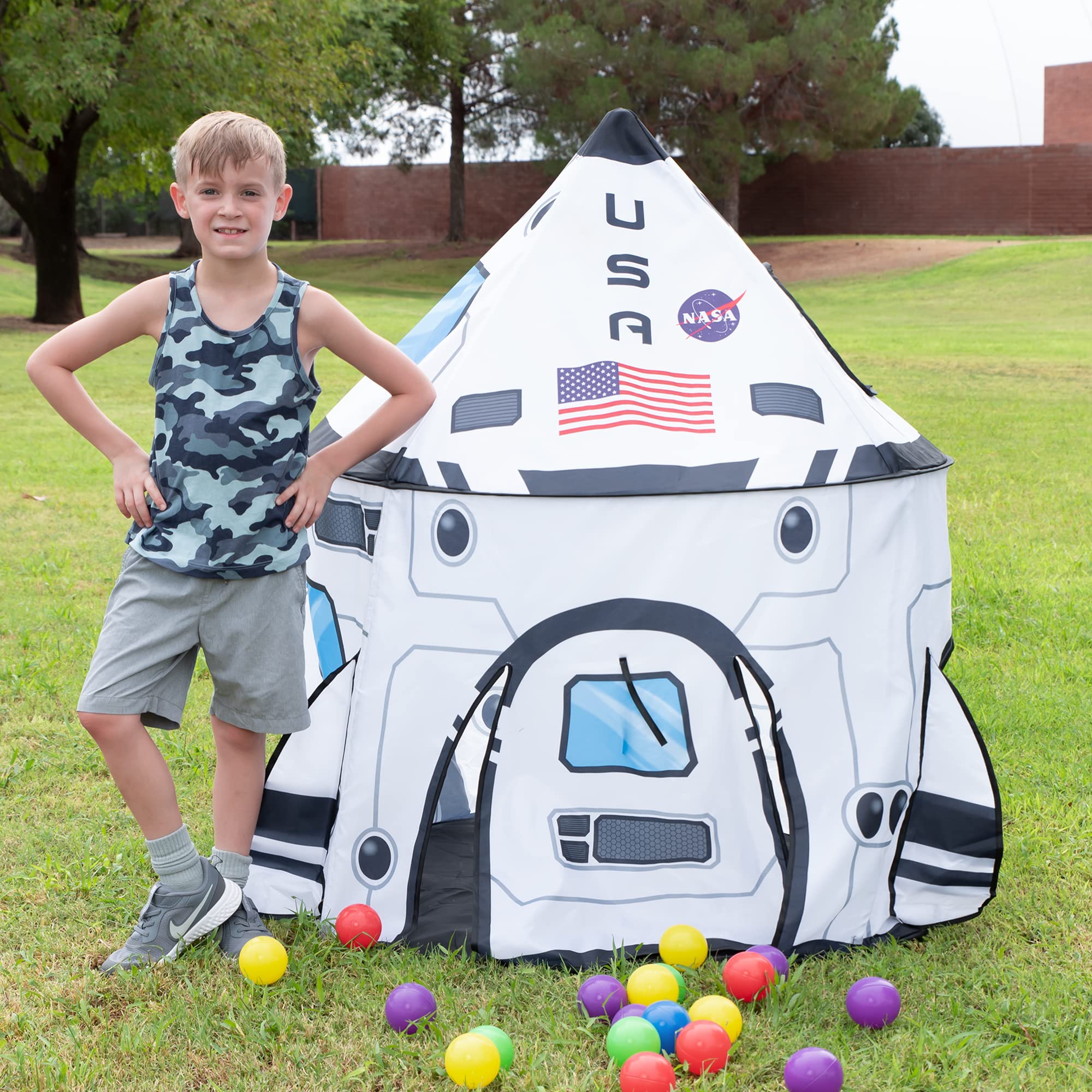 Joyfy Rocket Ship Pop-Up Play Tent photo 7