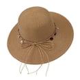 thumbnail image 4 of Straw Bucket Hats for Women Summer Wide Brim Beach Sun Hat Fisherman Hat with Bow Tie, 4 of 8