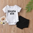 thumbnail image 2 of IROINNID Toddler Girl's Summer Short Sleeve Tee Comfy shorts Two-piece Suit, 2 of 9