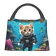 thumbnail image 1 of Fotbe Underwater Diving Cat Bolsa Térmica Portátil con Estampado, Bolsa de Entrega de Alimentos Aislada, Bolsa Reutilizable de Gran Capacidad para Comidas y Supermercado, 1 of 6