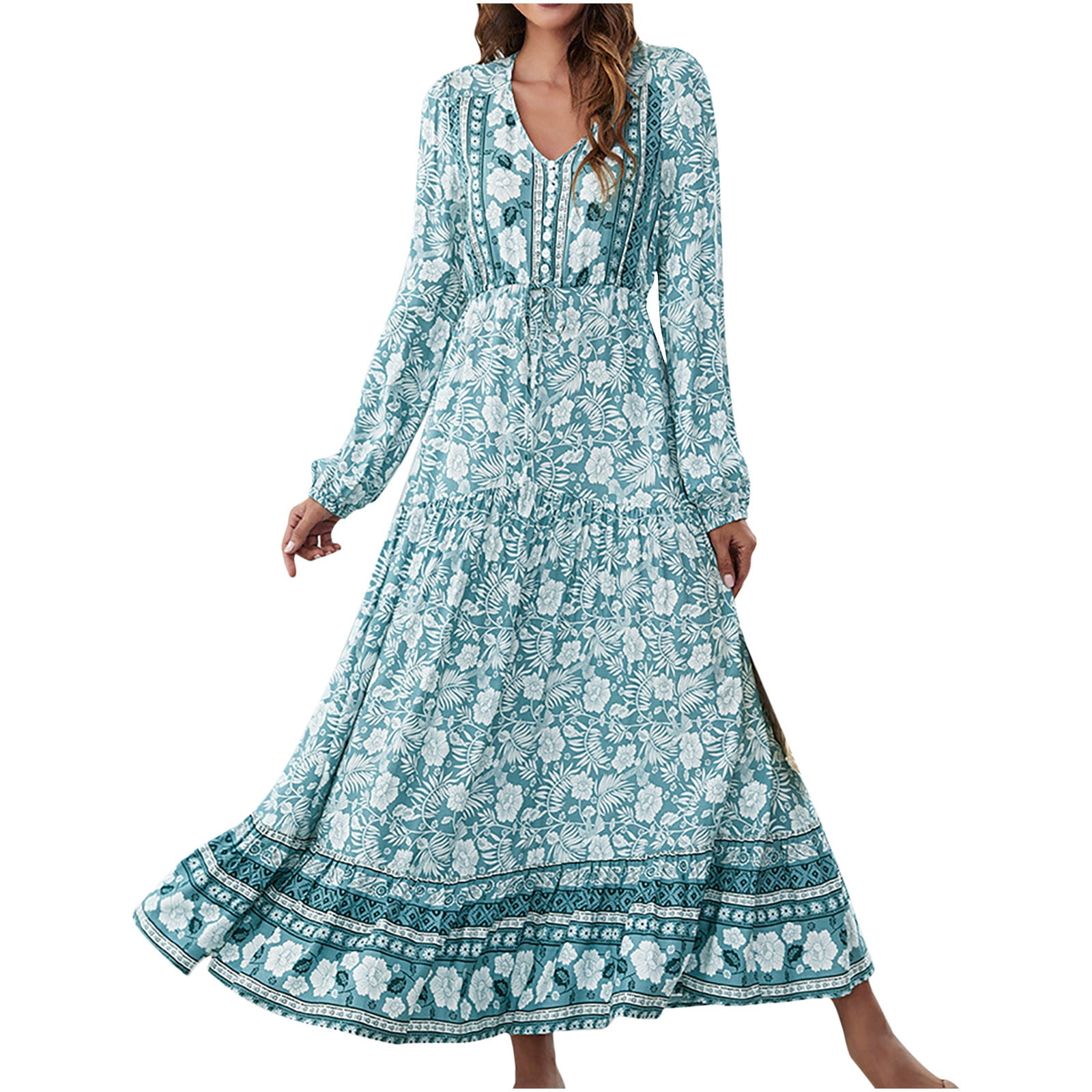 Autumn Winter Maxi Dresses for Womens Long Sleeve Maldives | Ubuy