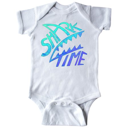 

Inktastic Shark Time- aqua colors Gift Baby Boy or Baby Girl Bodysuit