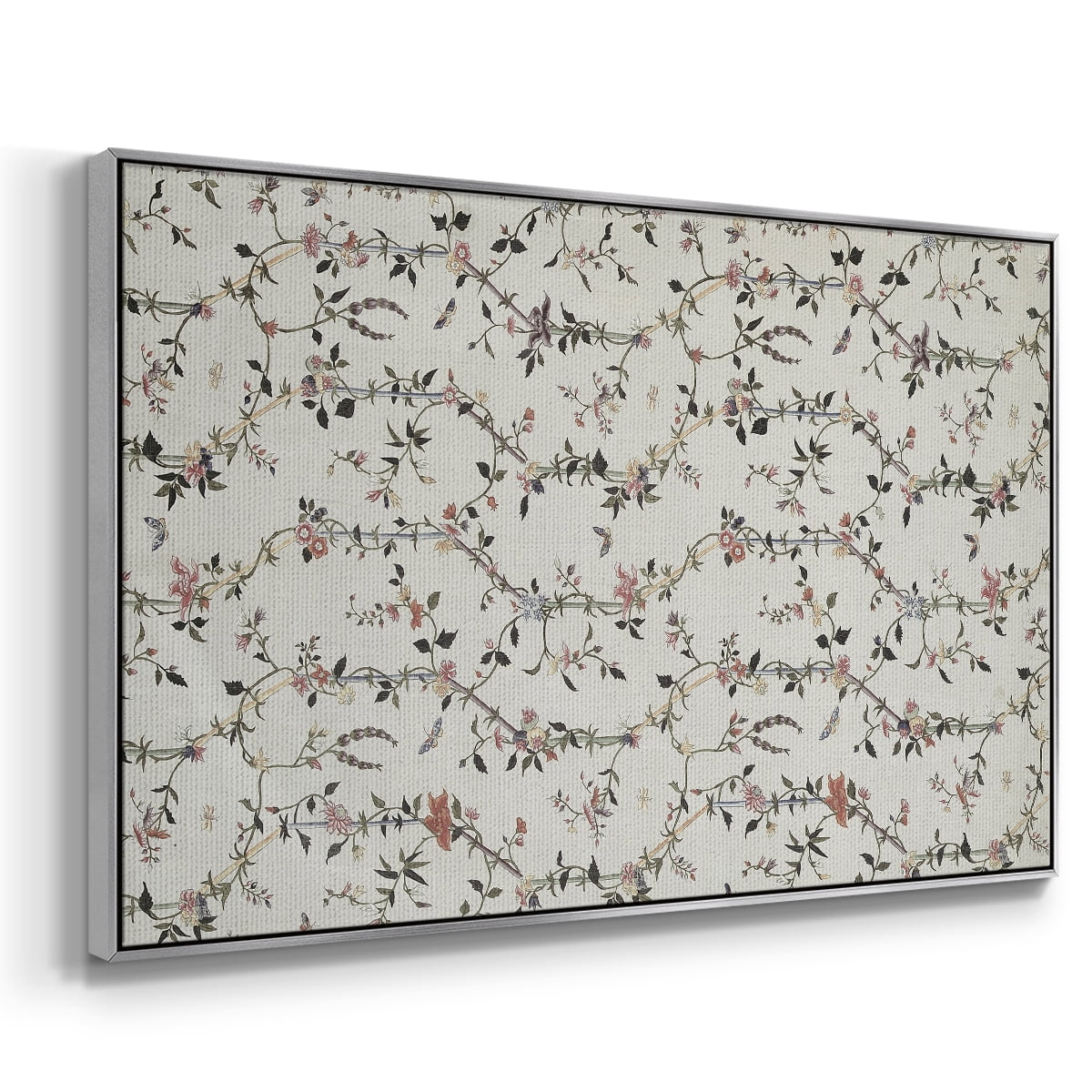 Vintage Abstract Print-VI By Wexford Home Framed in Silver Wood Gallery Wrapped Canvas 25 in. x 37 in.