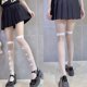 thumbnail image 2 of Japanese Women Lolita Glass Fiber Thigh High Stockings Sweet Lace Heart Jacquard Kawaii Bowknot Princess Sheer Mesh Over Knee Long Socks, 2 of 5
