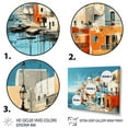 thumbnail image 3 of Designart "Colorful Landscape of Santorini, Greece II" Cityscapes Framed Wall Art - Industrial Multicolor Santorini Living Room Framed Canvas Art, 3 of 6