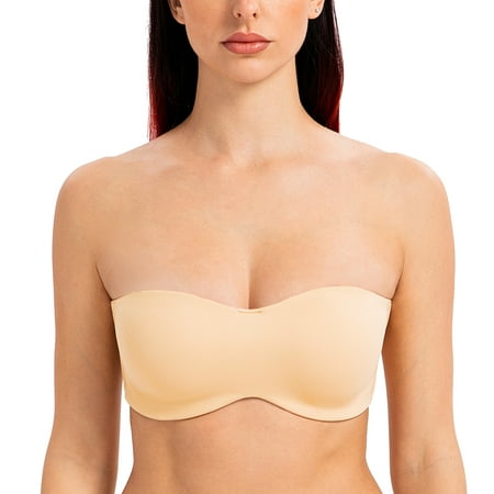 MELENECA Strapless Bra Minimizer with Underwire for Women Sunkiss 30B