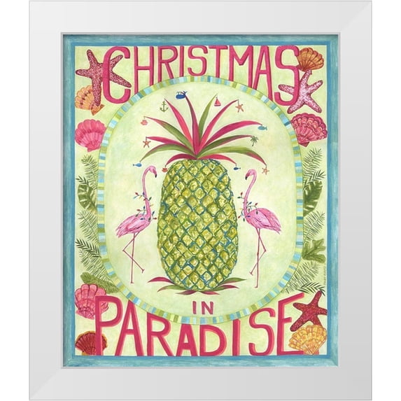 Shamp, Cindy 12x14 White Modern Wood Framed Museum Art Print Titled - Christmas in Paradise