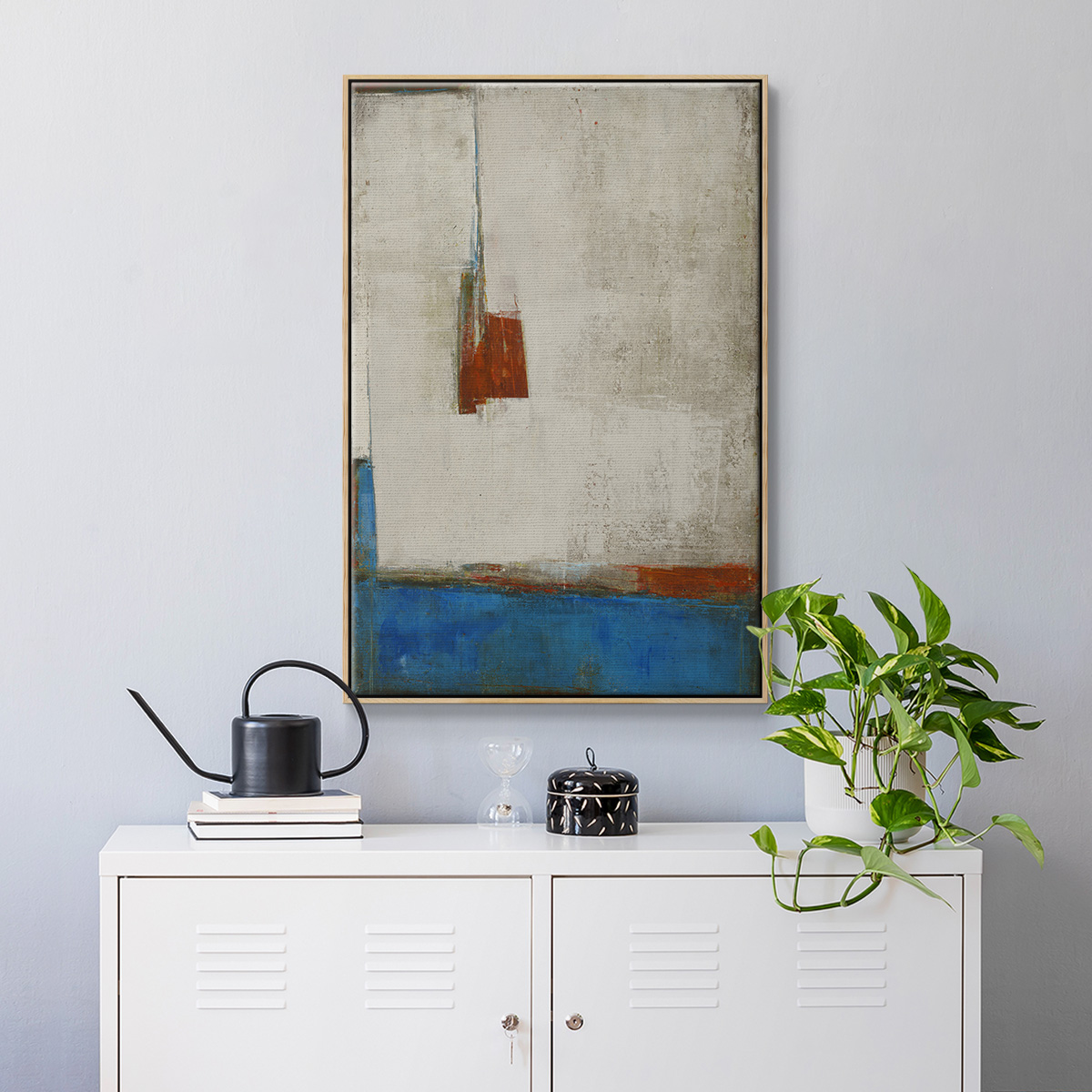 Take that Road Framed Premium Gallery Wrapped Canvas - Ready to Hang - 17 x 25 - Natural Wood Floating Frame