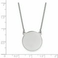 thumbnail image 2 of Beautiful 14k White Gold .018 Gauge Circular Engravable Disc 18 Necklace, 2 of 2