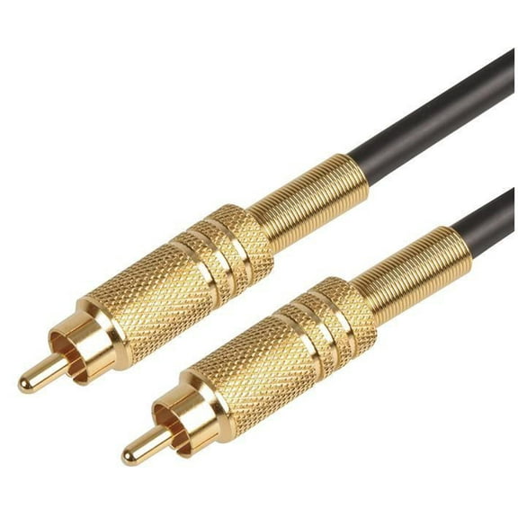 PRO SIGNAL - Phono (RCA) Male to Male Lead with RG59, 10m Black