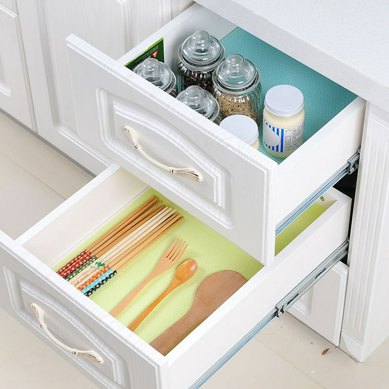 EVA Washable Waterproof Non-Adhesive Shelf Drawer Liner Roll for  Refrigerator Kitchen Bathroom Cabinets Drawer Shelves Cupboard (Grey)