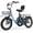 Blue, variant on ESKUTE Blue E Trike Electric Bike, Peak 1200W Brushless Motor Folding Trike 18X3.0 Fat Tire Ebike, 499Wh Removable Battery, Step-Thru 3 Wheel Electric Bicycle, 48V 13AH 18MPH+ Tricycle for Adults