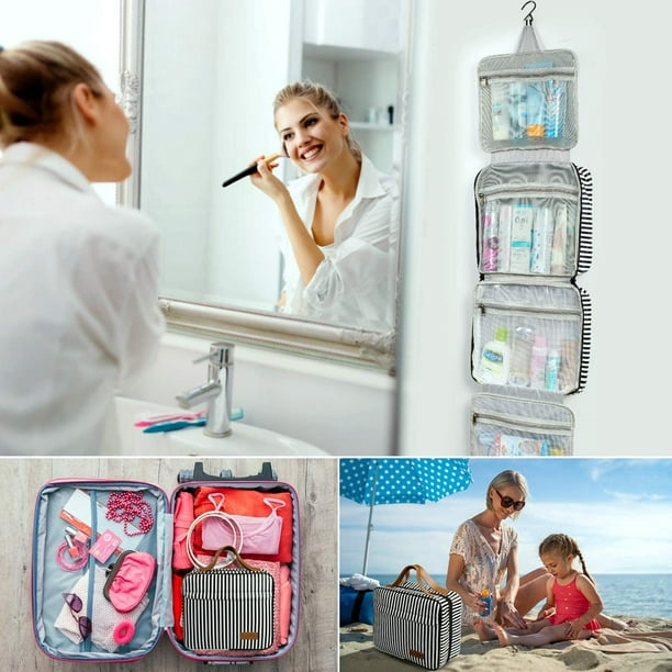 Toiletry Bag for Women, Large Hanging Travel Makeup Bag Water