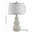 thumbnail image 4 of SAFAVIEH Corina 25.5 in. Gourd Ceramic Table Lamp, White, 4 of 4