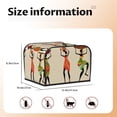 thumbnail image 4 of KLL African Women Print 4 Slice Toaster Dust Covers Kitchen Small Appliance Cover with 2 Pockets,Can hold Jam Spreader Knife & Toaster Tongs (12.4 x 10.6 x 8.2), 4 of 6