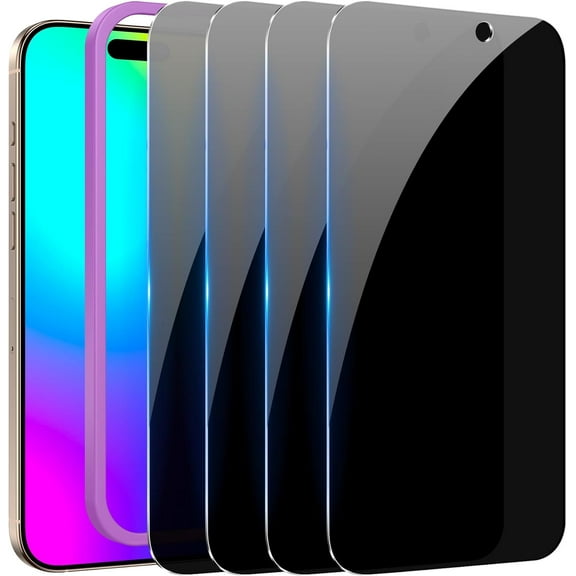 2 Pack Privacy Screen iPhone 12 Pro Max Tempered Glass Privacy Screen Protector for iPhone 12 Pro Max, Anti-Spy, Shatterproof, Full Edge Coverage, Bubble Free, Touch Sensitive, Easy Installation