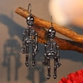 thumbnail image 2 of BNNG Halloween Skull Drop Earrings Long Gothic Style Skeleton Earrings Halloween Skeleton Earrings Halloween Party Jewelry Earrings For Women Earrings Playful Halloween Earrings, 2 of 4