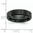 thumbnail image 5 of Black Ceramic Beveled Edge 6mm Brushed and Polished Band, 5 of 11