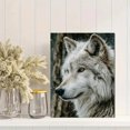 thumbnail image 2 of White Wolf Snow Canvas Art Print, Nature Landscape Wall Art, Ready to Hang Wrapped Canvas for Home Decor, 2 of 8