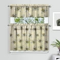 thumbnail image 2 of Kitchen Curtains 36 Inch Short - 3 Panel Set with Cute Bumble Bee and Honeycomb Print, Rod Pocket Window Curtain, 100% Polyester for Bee Lovers, Farmhouse, Kitchen, Living Room, Easy Wash, 2 of 6