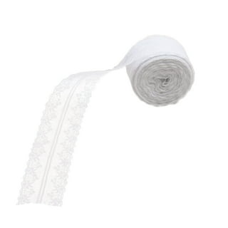 BalsaCircle 6 x 10 yards Lace Ribbon Roll White
