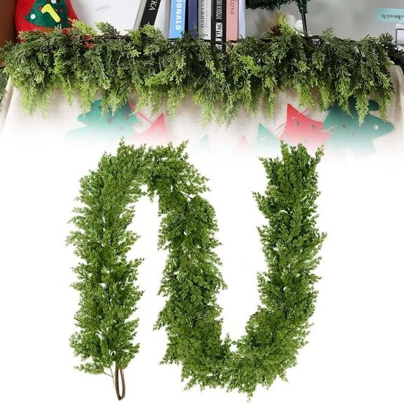 6 FT Christmas Cedar Garland, Artificial Pine Decor